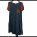 Lularoe Dresses | Lularoe Casual Dress Bluebrown Sz Xs | Color: Blue/Brown | Size: Xs
