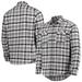 Men's Antigua Navy/Gray Colorado Avalanche Ease Plaid Button-Up Long Sleeve Shirt