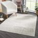 MARASH KMRSH-4610 5'3" x 7'3" Contemporary,Geometric Updated Traditional Gray/Ivory Area Rug - Hauteloom