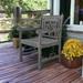 HomeRoots 24" Brown Solid Wood Indoor Outdoor Arm Chair - 24" W x 24" D x 34" H