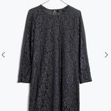 Madewell Dresses | Lace Long-Sleeve Shift Dress | Color: Black | Size: 2