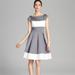 Kate Spade Dresses | Kate Spade Adette Colorblock Dress In Dark Grey/White (Gray) | Color: Gray/White | Size: 6