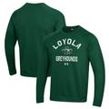 Men's Under Armour Green Loyola Greyhounds All Day Fleece Pullover Sweatshirt