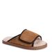 MUK LUKS Topher Open Toe Slipper - Mens 12 Tan Slipper Medium