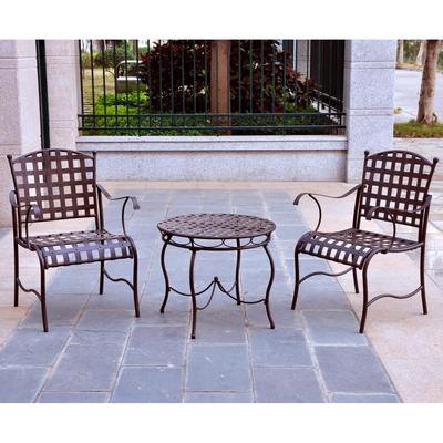 Santa Fe Nailhead 3-piece Iron Bistro Set