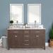 Randolph Morris Mason Hill 60 Inch Oak Vanity with Rectangular Undermount Sinks - Dark Oak RM260DKO-SWH