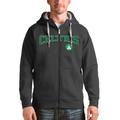 Men's Antigua Charcoal Boston Celtics Victory Full-Zip Hoodie