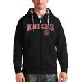 Men's Antigua Black New York Knicks Team Victory Full-Zip Hoodie