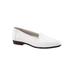 Wide Width Women's Liz Leather Loafer by Trotters® in White (Size 13 W)
