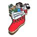 Disney Jewelry | Disney Christmas Pin Brooch "Season's Greetings" Mickey Minnie Mouse Donald Duck | Color: Green/Red | Size: Os
