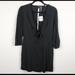 Free People Dresses | Free People Knot Plunge Front Rayon Cotton Mini Dress | Color: Black | Size: M