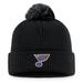 Men's Fanatics Branded Black St. Louis Blues Cuffed Knit Hat with Pom