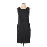 Ann Taylor LOFT Casual Dress - Sheath Scoop Neck Sleeveless: Gray Solid Dresses - Women's Size 2