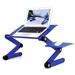 RAINBEAN Foldable & Portable Adjustable Laptop Cart Metal in Black | 2.6 H x 16.5 W x 10 D in | Wayfair NJYD0102HAHPBG