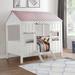 Siena Full Wooden Bed by Harriet Bee kids Wood in Pink | 77 H x 59 W x 84 D in | Wayfair 191C590A9DDD45DCAABEF888B1146136