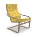 East Urban Home Outline Tiny Baby Ducks Indoor/Outdoor Seat/Back Cushion Polyester in Brown/Yellow | 1.57 H x 21.26 W x 48 D in | Wayfair