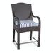 Braxton Culler Brighton Pointe Patio Dining Armchair w/ Cushion Wicker/Rattan in Black/Gray | 44 H x 25 W x 28 D in | Wayfair 435-129/6222-83