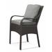 Braxton Culler Brighton Pointe Patio Dining Armchair w/ Cushion Wicker/Rattan in Black/Gray | 44 H x 25 W x 28 D in | Wayfair 435-129/6368-65