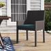 Latitude Run® Marfik Patio Dining Chair w/ Cushion Wicker/Rattan in Brown | 34.75 H x 24 W x 23.5 D in | Wayfair 710E080BC505418A854A05D05FEF3452