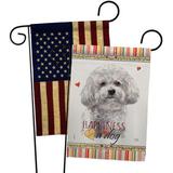 Breeze Decor Miniature Poodle Happiness 2-Sided Polyester 18 x 13 in. Garden Flag | 18.5 H x 13 W in | Wayfair BD-PT-GP-110184-IP-BOAA-D-US20-BD