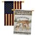 Breeze Decor Neck Of The Woods 2-Sided Polyester 40 x 28 in. House Flag in Black/Brown/Green | 40 H x 28 W in | Wayfair