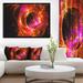 East Urban Home 'Far Spherical Galaxy Red' Framed Graphic Art Print on Wrapped Canvas in Black/Red | 18 H x 34 W x 1 D in | Wayfair