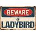 SignMission Beware of Ladybird Sign Plastic in Blue/Brown/Red | 6 H x 9 W x 0.1 D in | Wayfair Z-D-6-BW-Ladybird