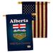 Breeze Decor Alberta House Flags Pack Canada Provinces Regional Yard Banner 28 X 40 Inches Double-Sided Decorative Home Decor | Wayfair