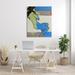 Stupell Industries Abstract Woman Laying Over Geometric Shape Collage by Liz Jardine - Painting on Canvas in White | 48 H x 36 W x 1.5 D in | Wayfair