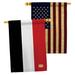 Breeze Decor Yemen 2-Sided Polyester 3'3 x 2'3 ft. House Flag in Black/Red/Yellow | 40 H x 28 W in | Wayfair BD-CY-HP-108270-IP-BOAA-D-US15-BD