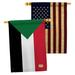 Breeze Decor Sudan 2-Sided Polyester 3'3 x 2'3 ft. House Flag in Black/Green/Red | 40 H x 28 W in | Wayfair BD-CY-HP-108297-IP-BOAA-D-US15-BD