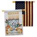 Ornament Collection Happy Hanukkah 2-Sided Polyester 40 x 28 in. House Flag in Green/White/Yellow | 40 H x 28 W in | Wayfair