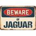 SignMission Beware of Jaguar Sign Plastic in Blue/Brown/Red | 6 H x 9 W x 0.1 D in | Wayfair Z-D-6-BW-Jaguar