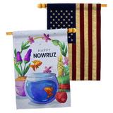 Ornament Collection 2-Sided Polyester 3'3 x 2 ft. House Flag in Blue/Red | 40 H x 28 W in | Wayfair OC-FR-HP-192479-IP-BOAA-D-US21-OC