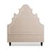 House of Hampton® Vogel Panel Headboard Upholstered/Velvet/Polyester/Cotton in White/Brown | 75 H x 58 W x 5 D in | Wayfair