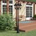 Lark Manor™ Allal 3 -Light 87" H Hardwired Lamp Post (Full) Aluminium/Metal in Brown | 87 H x 23 W x 23 D in | Wayfair