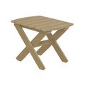 Wildridge Classic Rectangular Outdoor Side Table Plastic in Brown | 17 H x 21 W x 16 D in | Wayfair LCC-228-Weathered Wood