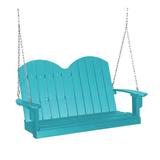 Wildridge Porch Swing Plastic in Blue | 28 H x 52 W x 29 D in | Wayfair LCC-203-ARUBA
