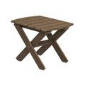 Wildridge Classic Rectangular Outdoor Side Table Plastic in Brown | 17 H x 21 W x 16 D in | Wayfair LCC-228-Tudor Brown