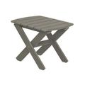 Wildridge Classic Rectangular Outdoor Side Table Plastic in Gray | 17 H x 21 W x 16 D in | Wayfair LCC-228-LIGHT GRAY