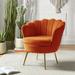 Barrel Chair - Etta Avenue™ Hendrix Barrel Chair Wood/Polyester/Fabric in Orange | 31 H x 30 W x 28 D in | Wayfair 4FE055B5ADBB4FDCA7C9E4F8ABF8E3FF