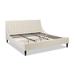 Wade Logan® Afraa Tufted Upholstered Low Profile Platform Bed Upholstered, Wood in White/Brown | 42.5 H x 79 W x 86 D in | Wayfair