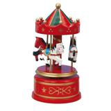 Trinx Carousel Turns To The Melody Bolero Figurine Wood in Brown/Red/White | 3.54 H x 7.09 W x 4.33 D in | Wayfair BABF2AC6E4AF4440838E9426BDAA3D80