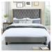 Alcott Hill® Tufted Platform Bed Upholstered/Polyester in Gray | 56 H in | Wayfair 1BA7A51C801B454BB0366EE67A382DE0