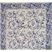 Charlton Home® Floral Block Print Cotton Table Runner 72 X 15 Blue White Linen Cotton in Blue/Gray | 19 D in | Wayfair
