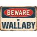 SignMission Beware of Wallaby Sign Plastic in Blue/Brown/Red | 3.5 H x 5 W x 0.1 D in | Wayfair Z-D-3.5-BW-Wallaby