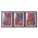 Red Barrel Studio® Vivid Stems I Premium Framed Print - Ready To Hang Canvas, Bamboo in Black/Blue/Green | 24.5 H x 55.5 W x 1 D in | Wayfair