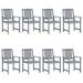 Red Barrel Studio® Patio Chairs Outdoor Dining Chair for Deck Garden Solid Wood Acacia Wood in Gray | 36.2 H x 24 W x 22.4 D in | Wayfair