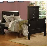 Charlton Home® Butledge California King Sleigh Bed In Cherry Finish Wood in Black | 47 H x 56 W x 85 D in | Wayfair