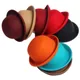 Chapeau Fedora plat en pure laine pour enfants et adultes chapeau melon rond élégant pour dames